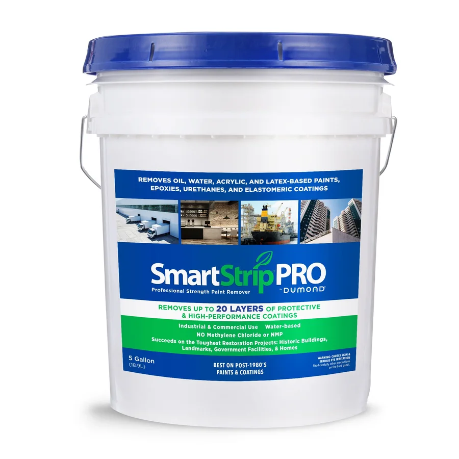 Smart Strip Pro pail with a blue lid