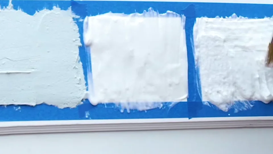 Paint remover applied within separate masked test areas